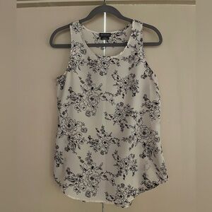 Van Heusen Black and White Floral Blouse